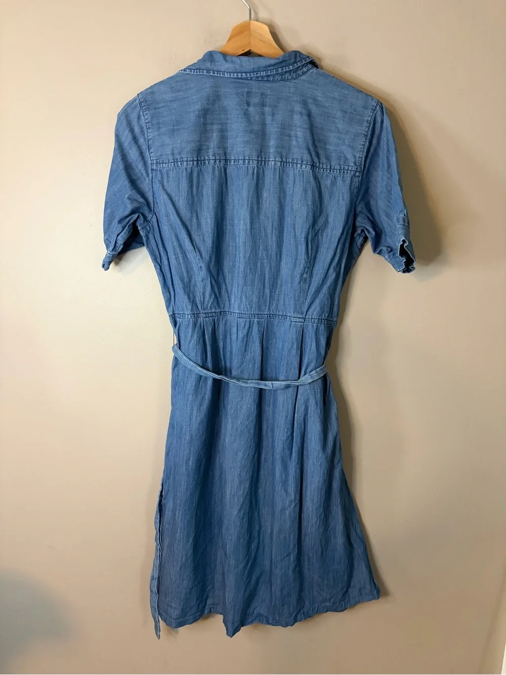 J. Crew Denim chambray Button-Front Shirt Dress in Blue 2